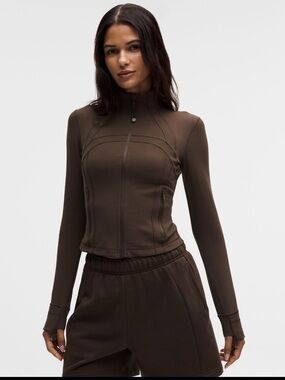 lululemon walnut crunch define crop jacket (nulu)